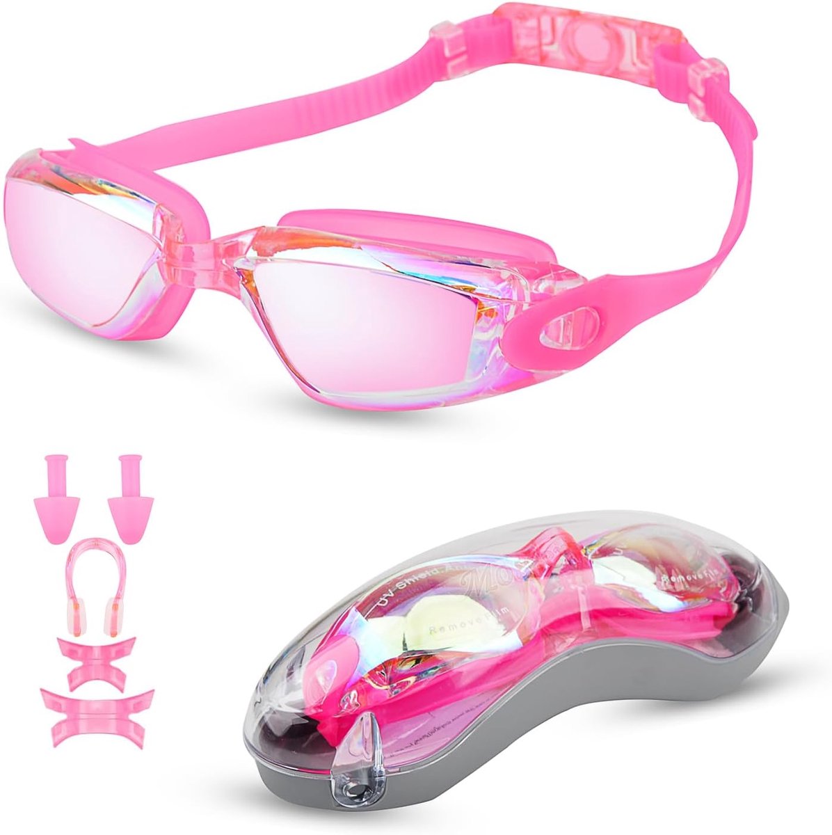 Zwembril - Anti-condens bril - Waterpret - UV bescherming - Verstelbaar - Roze