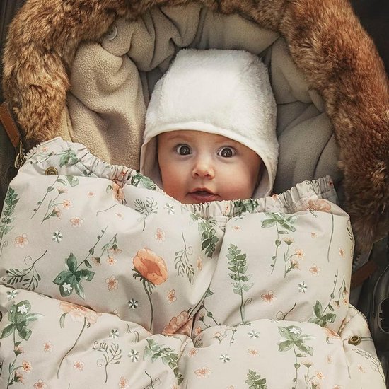 Winter voetenzak - Baby slaapzak - Warmte voor baby - Water- en windafstotend - 75 x 100 cm - Bloemenprint — afbeelding 5