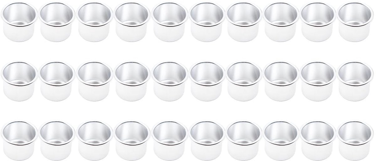 Dailygoods- Kaarsenhouder 30 stuks - Creatieve Bekerhouders - Zilveren Kandelaar - Taps Toelopende Decoratie - Perfect voor Bruiloften/Festivals