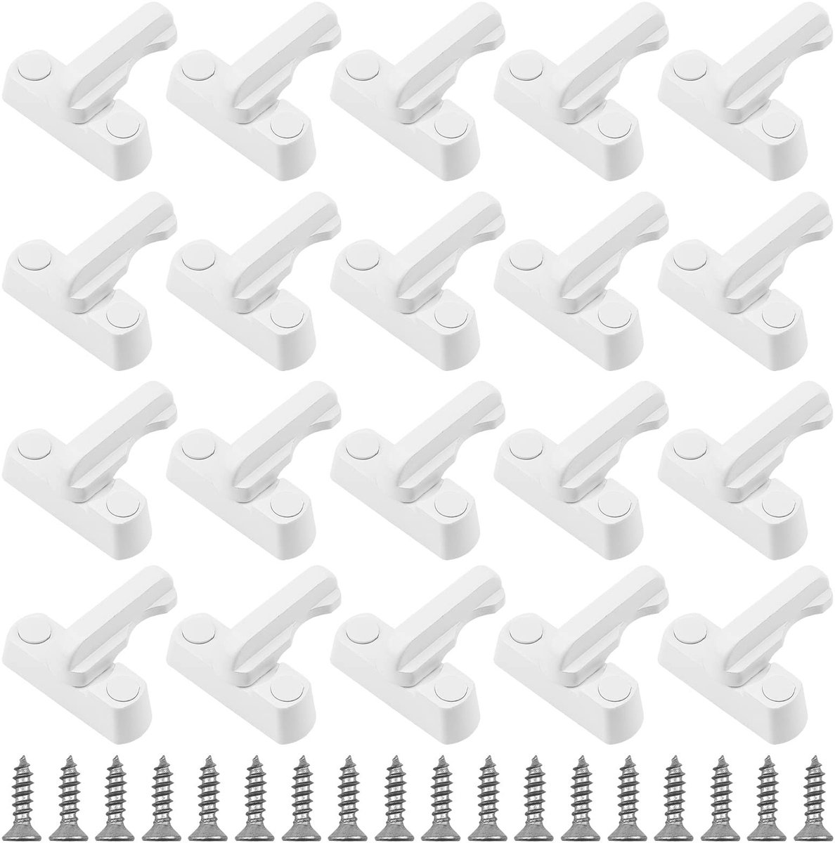 Dailygoods- Raamslot Flush Lock - Raambeveiliging - Raambegrenzer - Kinderslot Raam - Raamsloten - Eenvoudige installatie met schroeven - Vensterbeveiliging