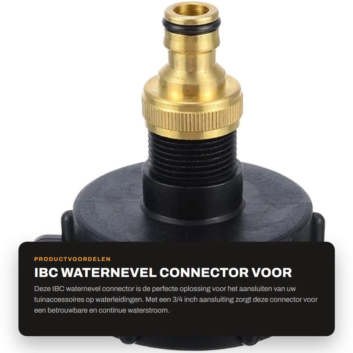 Dailygoods - IBC Waternevel Connector voor Tuinaccessoires