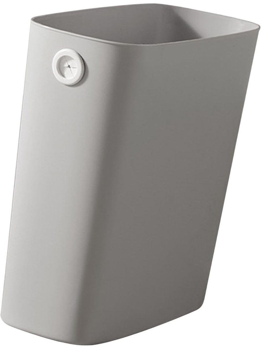 Dailygoods- Afvalemmer Premium Kunststof - Compact - Ruimtebesparend - Met Bevestigingsgat - Slank Ontwerp - 11 x 10,6 x 5,1 cm - Prullenbak