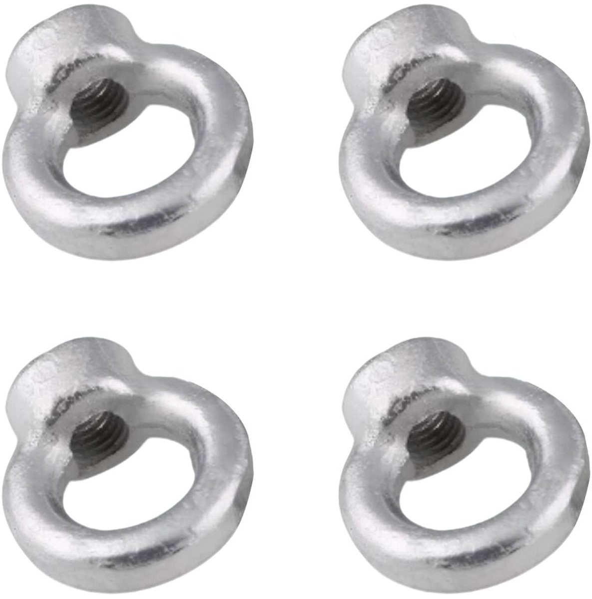 Dailygoods- Oogmoer Gegalvaniseerd Staal - M14 - 4 Stuks - Bevestiging - Ophangen - Hijs- en Heftaken - Zilver - Bevestigingsmoer