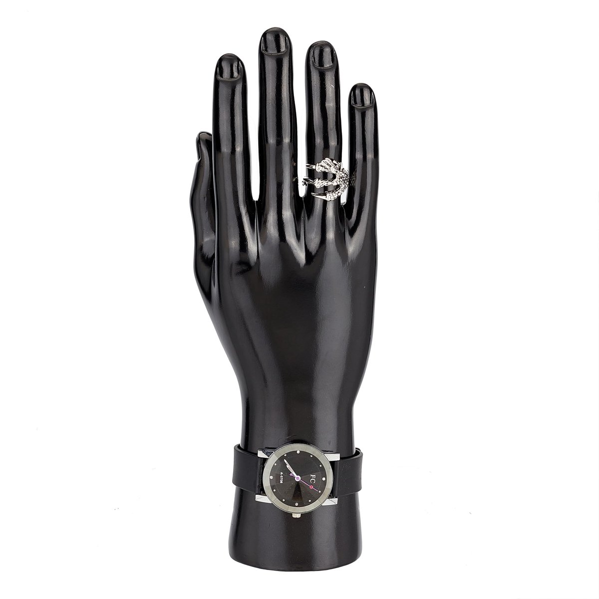 Dailygoods- Mannequin Hand Display Rack - Ring Display - Horloge Display - Armbandhouder - Sieradenhouder - 3.6x2.3x10 inch - Zwart - Sieradenstandaard
