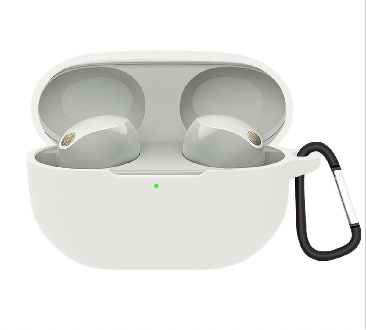 Dailygoods - Silicones hoes - ultradunne beschermhoes - valbestendig - zacht en flexibel - anti-vingerafdruk - geschikt voor WF-1000XM5 - wit