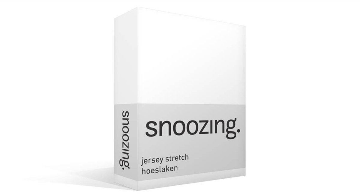 Snoozing Jersey Stretch - Hoeslaken - Lits-jumeaux - 160/180x200/220 cm - Wit