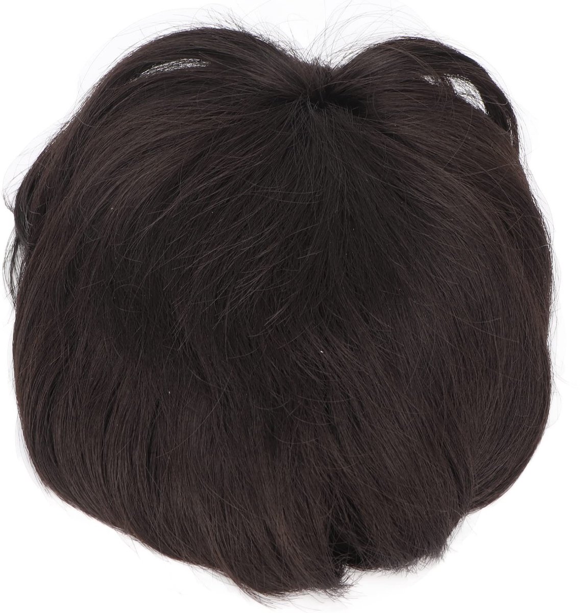 Store_8 - Toupee voor mannen - Haarstukjes - Zacht en glad - Zwart - Vervangingssysteem - Geschikt voor cosplay en dagelijks gebruik - 15 x 18 cm