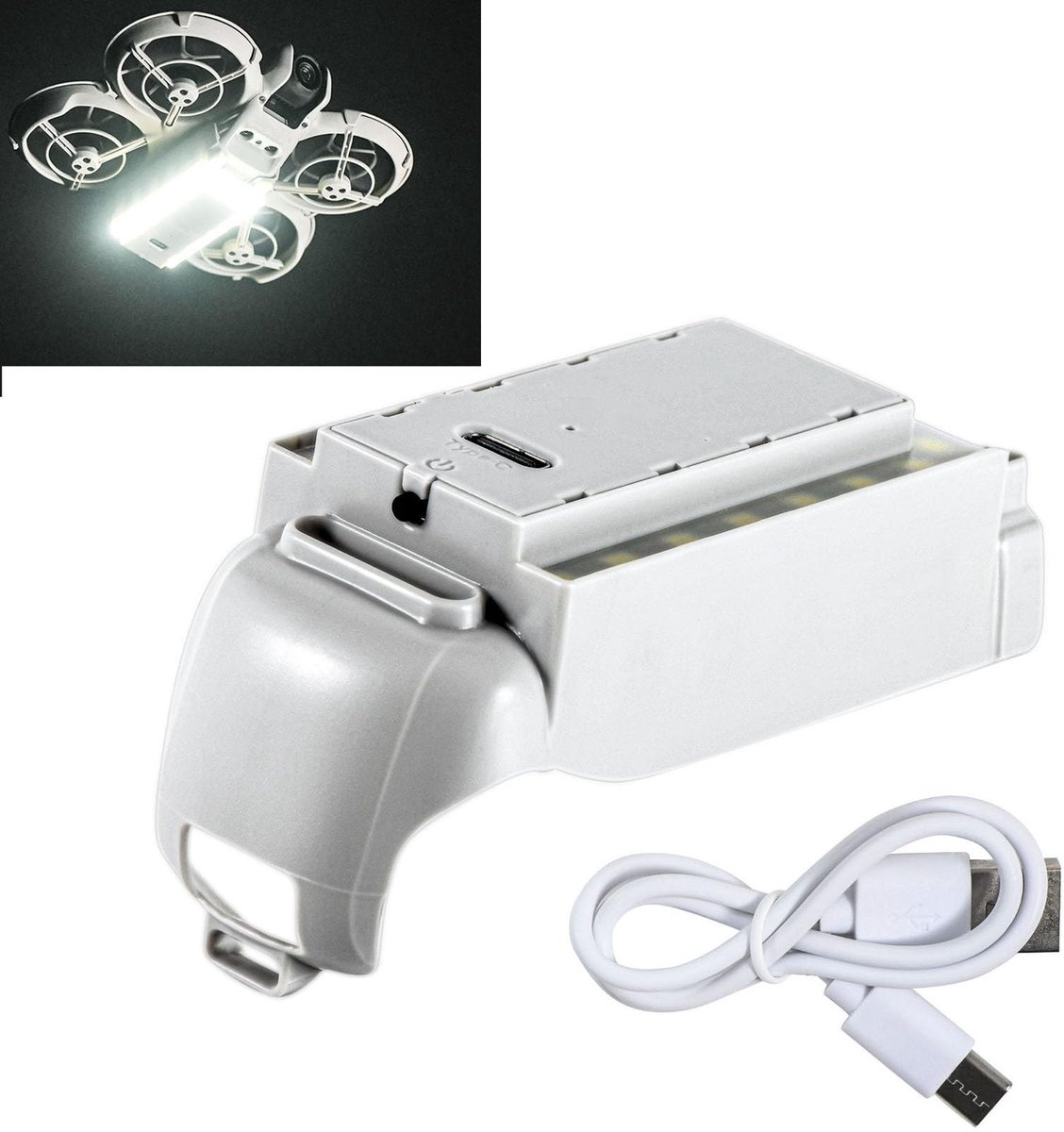 aladdien - Landing Gear - Oplaadbare LED Lichten - 2-in-1 Verhoogde Steun - Geschikt voor Drones - Verbeterde Stabiliteit - Voor DJI Neo Drone