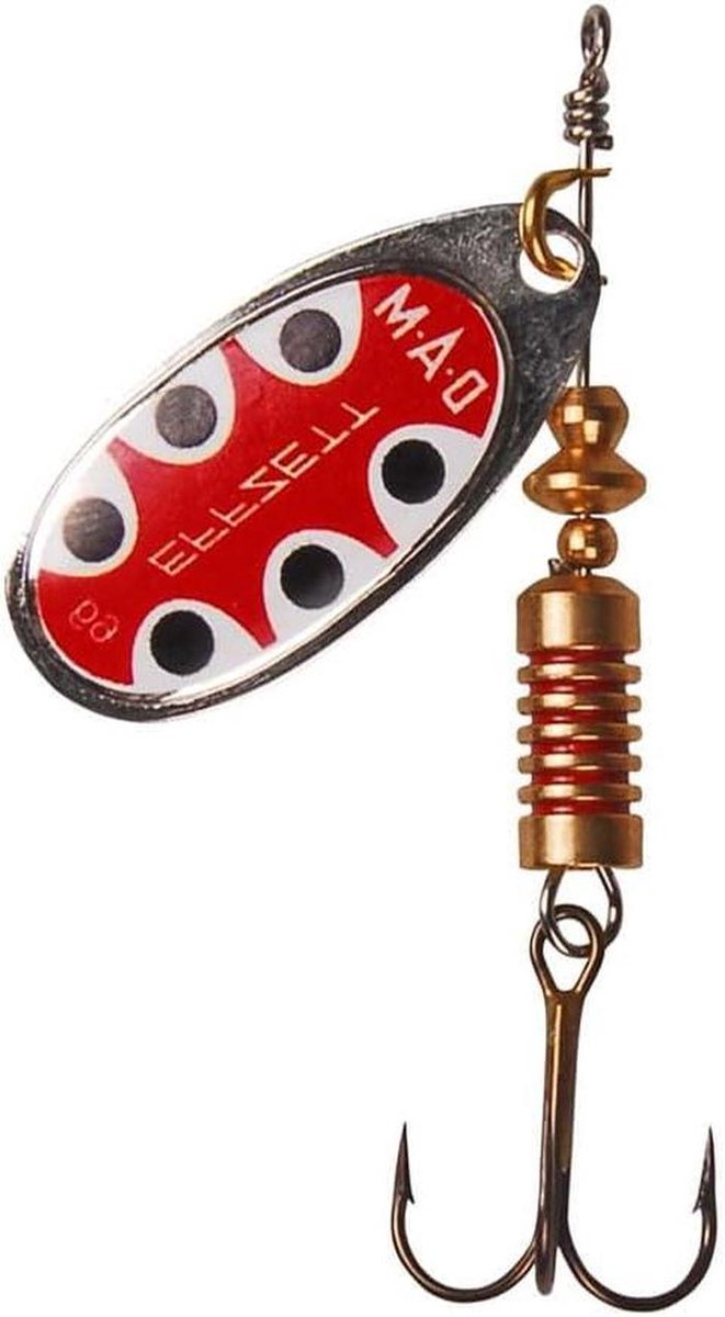 Spinner Kunstaas - Vissers Aas - Forel Vissen - Altijd Draaiend Ontwerp - 3.5 cm - Zilver Zwart
