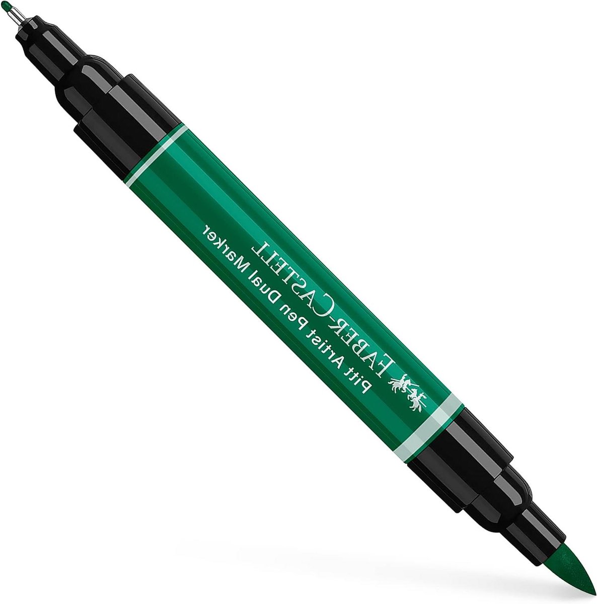 Artist Pen - Dubbele Marker - Tekenen en Kleuren - Dubbele Penpunten - 1 Stuk - Donkergroen