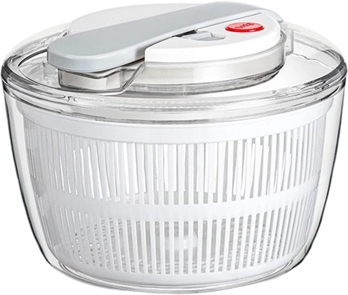 Grote Slakom - Salade Droger - Groente Was Sen - Hefboom Systeem - 21 cm - Zwart