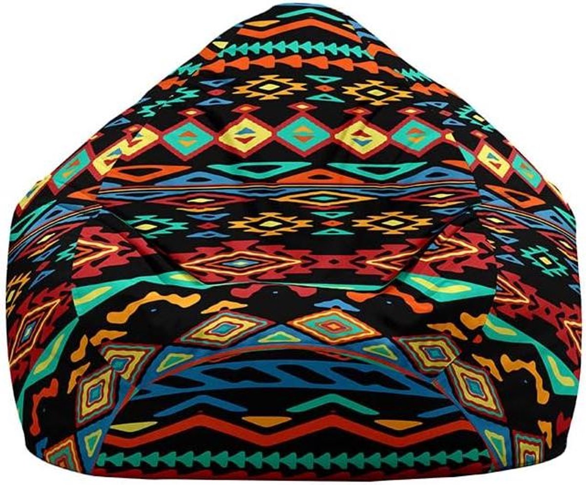 Zitzak Stoel - Zitzakhoes Beanbag - Ontspannen Zitten - Vullen met Speelgoed - 80 x 90 cm - Grid Line