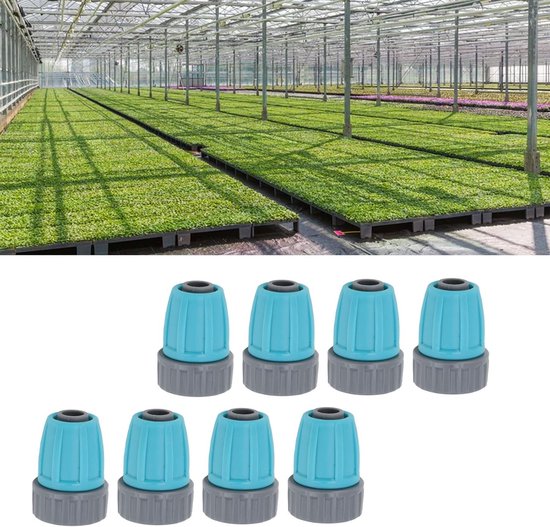 Dailygoods- Drupperirrigatiekoppeling 15-delige Set - Vergrendelde Moeren - 16 Mm PE-buisconnectoren - Duurzaam - Anti-veroudering - Eenvoudig te installeren - Slangaansluiting van Dailygoods — afbeelding 3