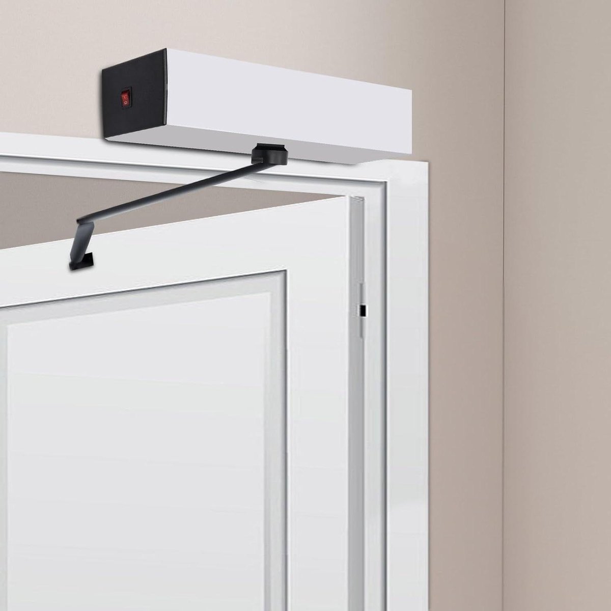 Elektrische Deuropener - Automatische Deurautomaat - Toegangscontrole - Met Afstandsbediening - 47.5 cm - Zilver Zwart