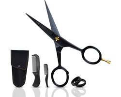 Ontaki baardschaar en baardkam set - 12,7 cm, zwart