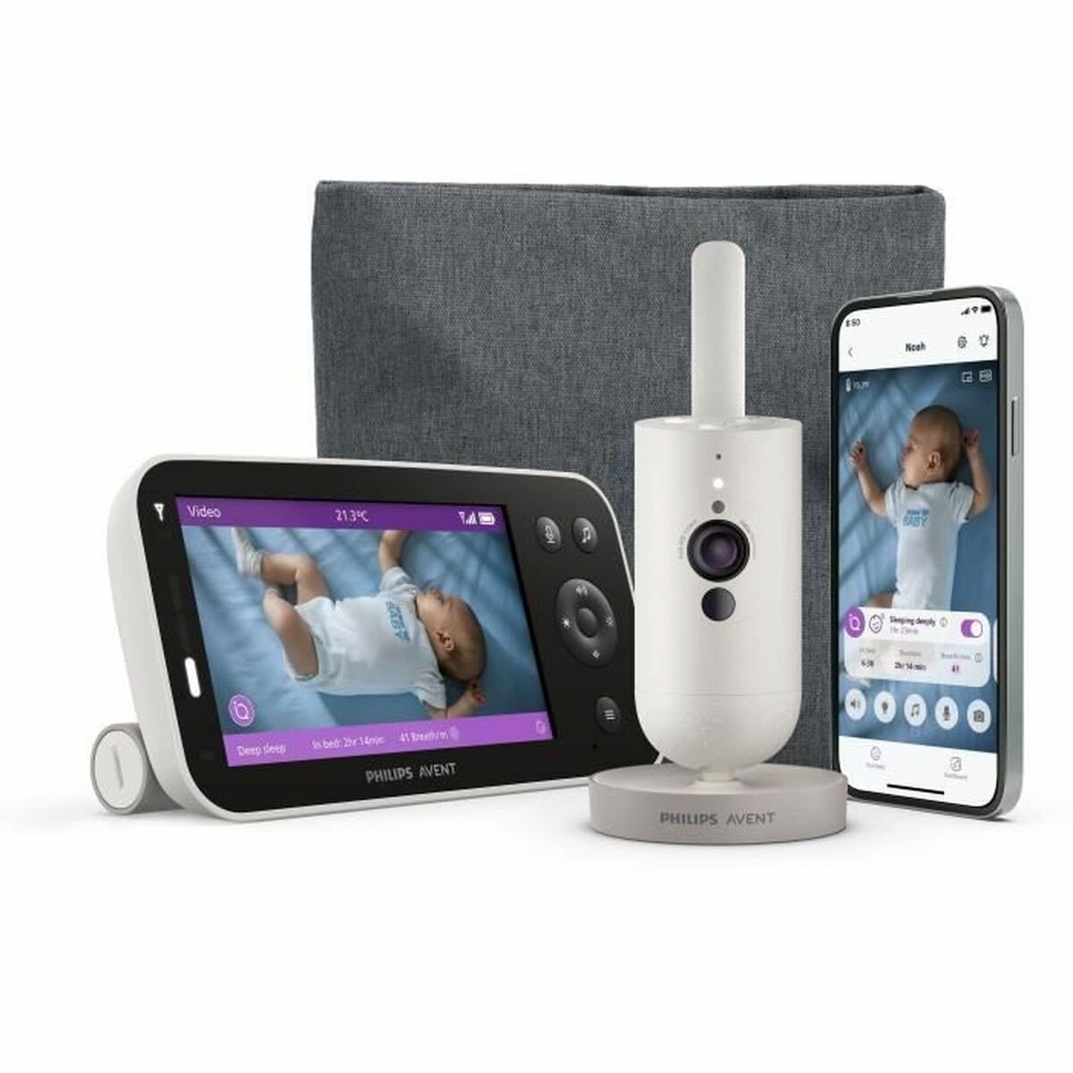 Philips Avent Babyfoon met Camera - Premium Connected SCD971/26 - Silk White