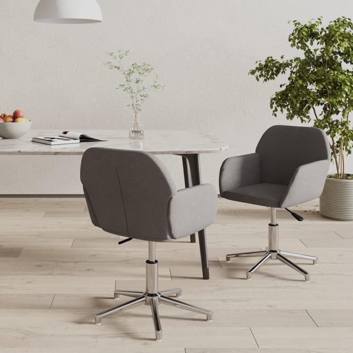 Draaibare eetkamerstoelen - Stoelen met armleuning - Comfortabel tafelen - 360 graden draa