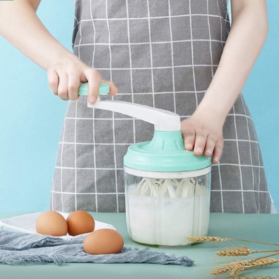 Handmatige Eierklopper - Keukenmixer - Snel Mengen - Arbeidsbesparend Ontwerp - 1200 ml - Grijs — afbeelding 5