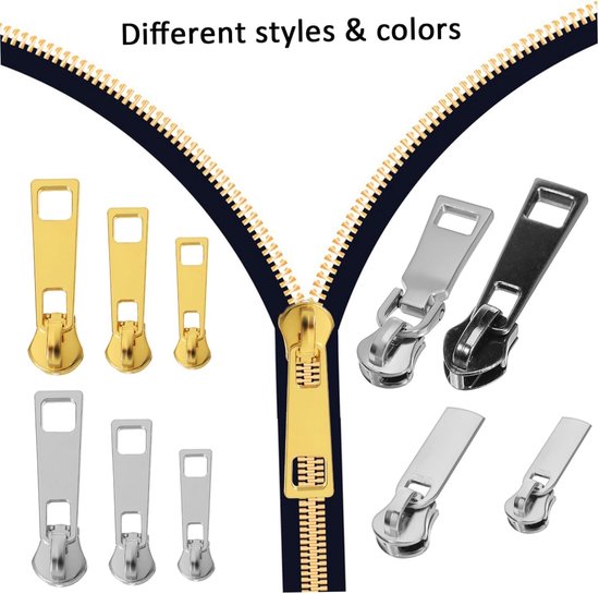 Rits Reparatie Kit - Universele Ritsen - Kleding Repareren - Voor Diverse Maten - 11 x 6.5 cm - Diverse Kleuren — afbeelding 5