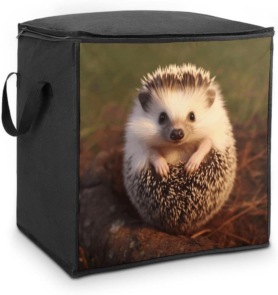 Opbergtas - Dekbed zak - Kleding opbergen - Versterkte handgrepen - 70 liter - Egel print