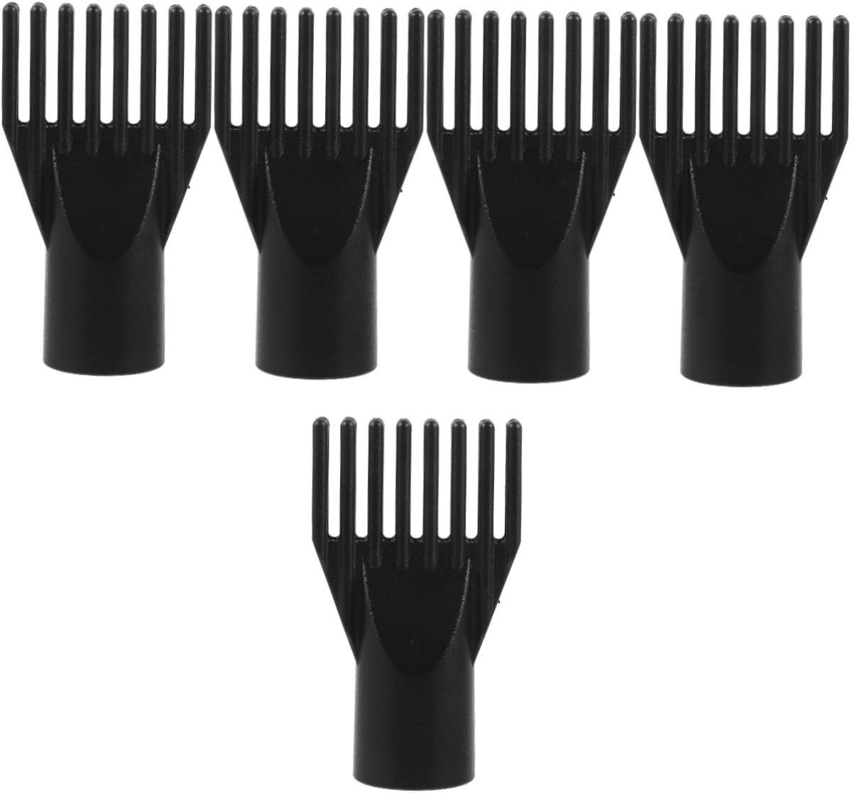 Haardroger Mondstuk - Styling Tool - Haar Stijlen - Universele Pasvorm - 5 Stuks - Zwart