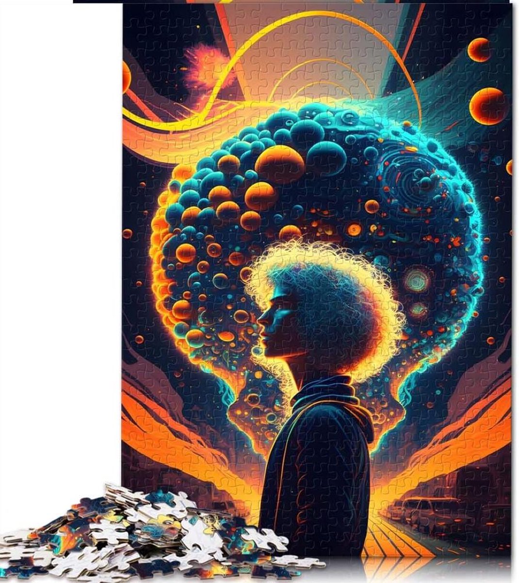 Puzzel 1000 stukjes - Legpuzzel Volwassenen - Ontspannen Hobby - Unieke Vormen - 50 x 75 cm - Gekleurd