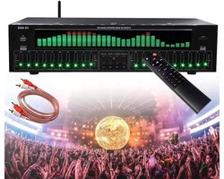 Digitale Equalizer - Audio Analyzer - Geluidsoptimalisatie - 31 Bands Spectrum - 43 cm Breed - Zwart