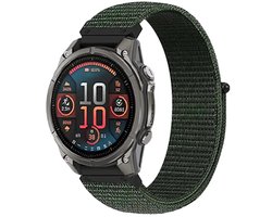 Strap-it Premium Nylon bandje geschikt voor Garmin Fenix 8 (Pro-E-47mm) - Fenix 7 (Solar-Pro) - 6 (Solar-Pro) - Fenix 5 (Plus) / Forerunner 970 - 965 - 955 - 945 - 935 - 745 / Epix Gen 2 - Pro 47mm / Quatix 8 (47mm) - 7 - 6 - 5 (Groen)