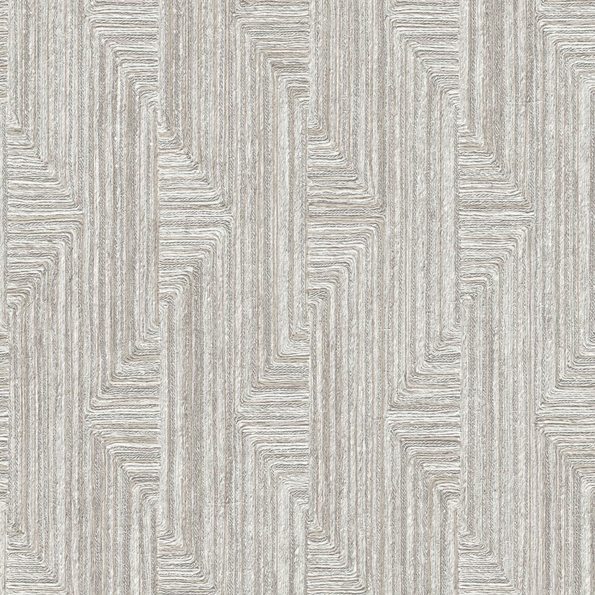 Etnisch behang Profhome SA524013-DI vliesbehang hardvinyl warmdruk in reliëf gestempeld in textiel look en metalen accenten beige zijdegrijs parelmoer-goud 5,33 m2