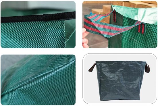 Tuinzakken Big Bag - Afvalzak Gazon - Tuinafval Verwerken - Met 4 Hefogen - 720 Liter - Groen — afbeelding 3