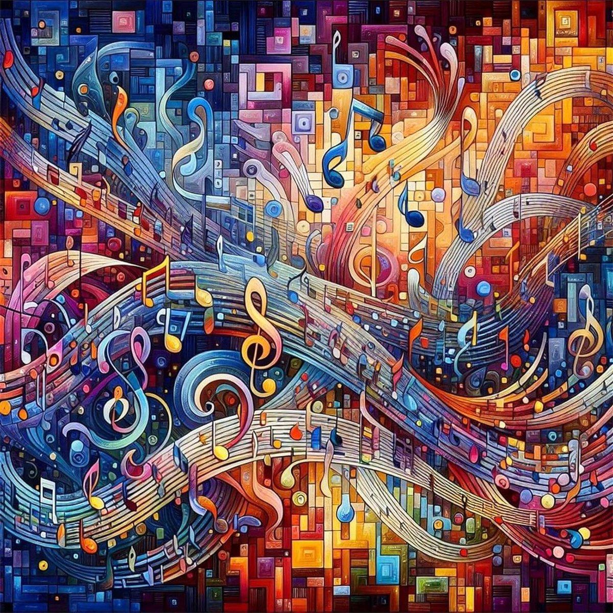 Muziekpuzzel - Kleurrijke Puzzel - Creatief Entertainment - Inclusief Poster - 200 Stukjes - Multicolor