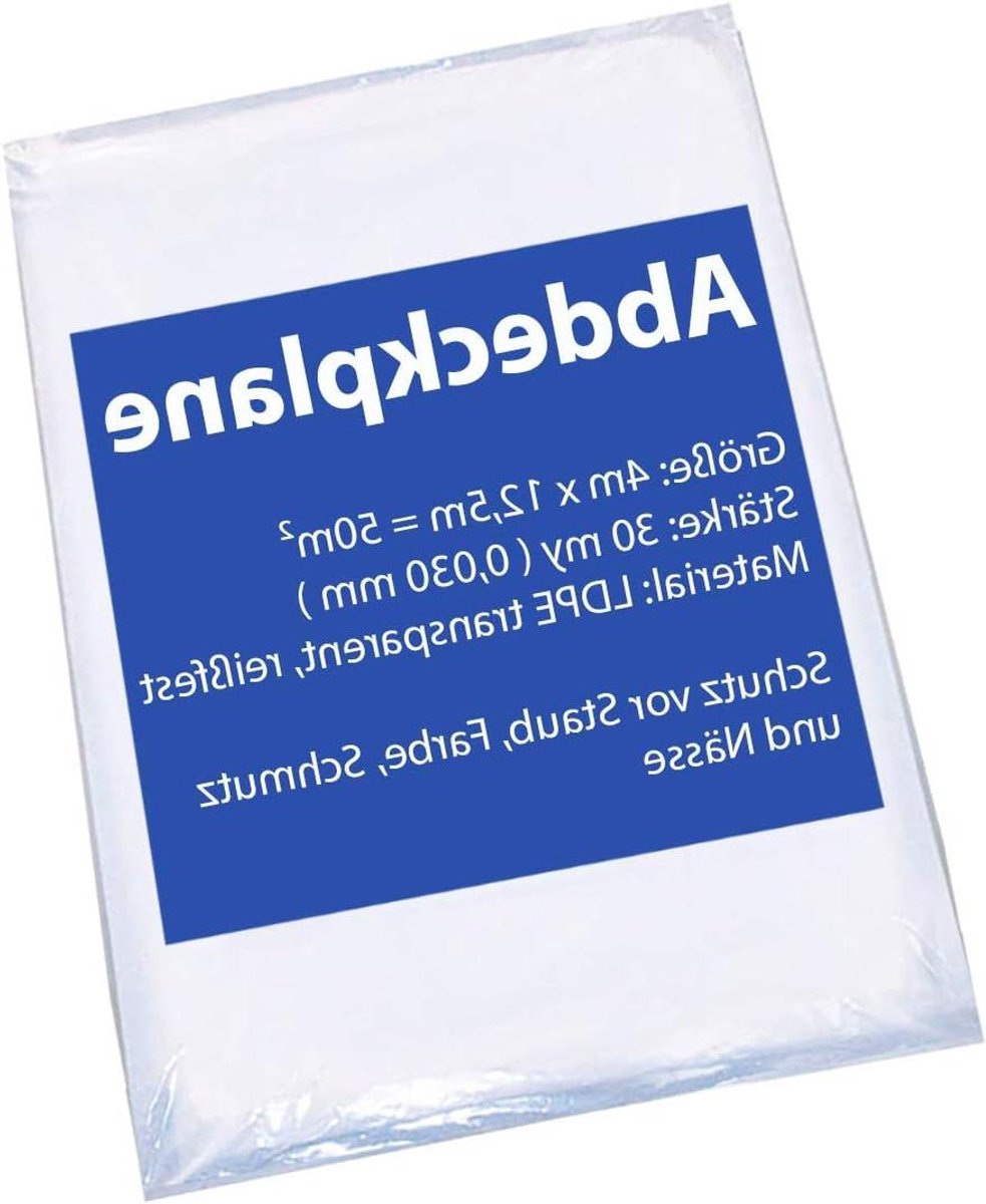 Bouwfolie Schilderszeil - Afdekfolie Beschermfolie - Klus Beschermen - Scheurvast HDPE Materiaal - 10x 50m² 30my - Transparant