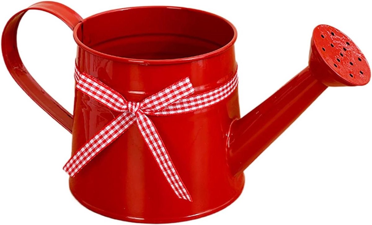 Mini Gietertje - Metalen Bloemengieter - Planten Verzorgen - Retro Decoratief Design - 1 Liter - Rood