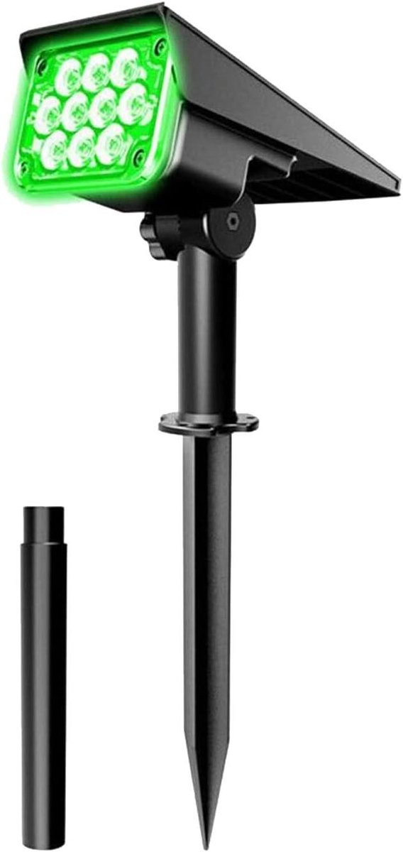 Zonnelamp Tuinlicht - Buitenlamp Groen - Decoratie Binnenplaats - Automatische Schakeling 