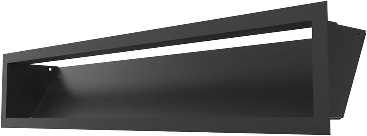 Ventilatierooster - Luchtrooster - Luchtstroom Reguleren - 45 Graden Hoek - 12x60 cm - Zwart