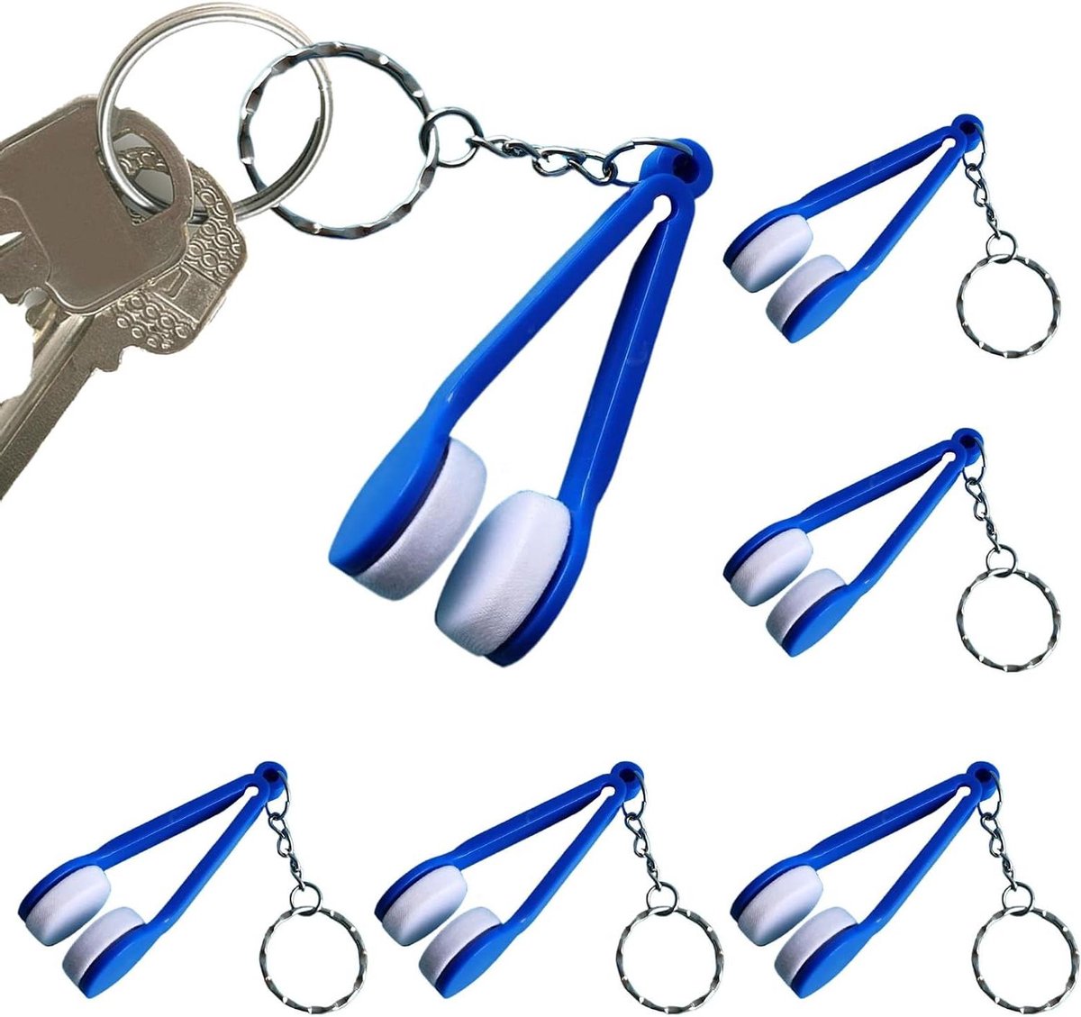 Brillenreiniger set - Vingerafdruk verwijderaar - Scherm schoonmaken - Zacht krasvrij gereedschap - 6 stuks - Blauw