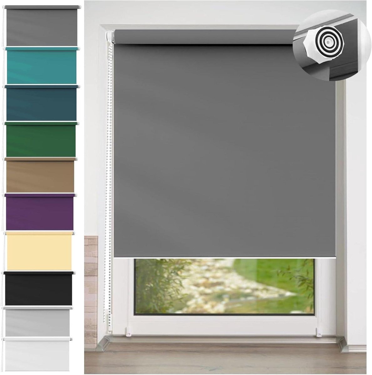 Jaloezieën - Privacy gordijn - Zonwering en privacy - Boorvrije montage - 65 x 190 cm - Do