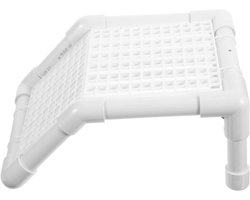 Reptielen Zonneplatform - Drijvend Eiland - Schildpadden Rusten - Stevig en Duurzaam - 25x20x10cm - Wit