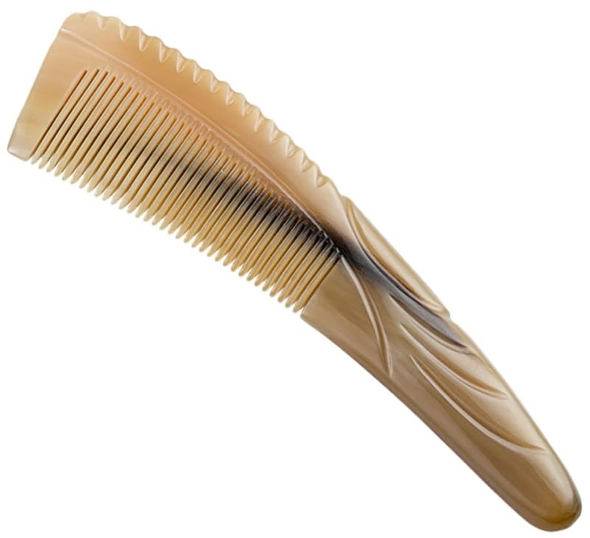 Allecto - Hoorns Haarverzorging Kam - Ontwarrende Kam - Chic en Praktisch - 22 x 5 x 1 cm - Geschikt voor Vrouwen en Mannen - Hoofdhuidstimulator