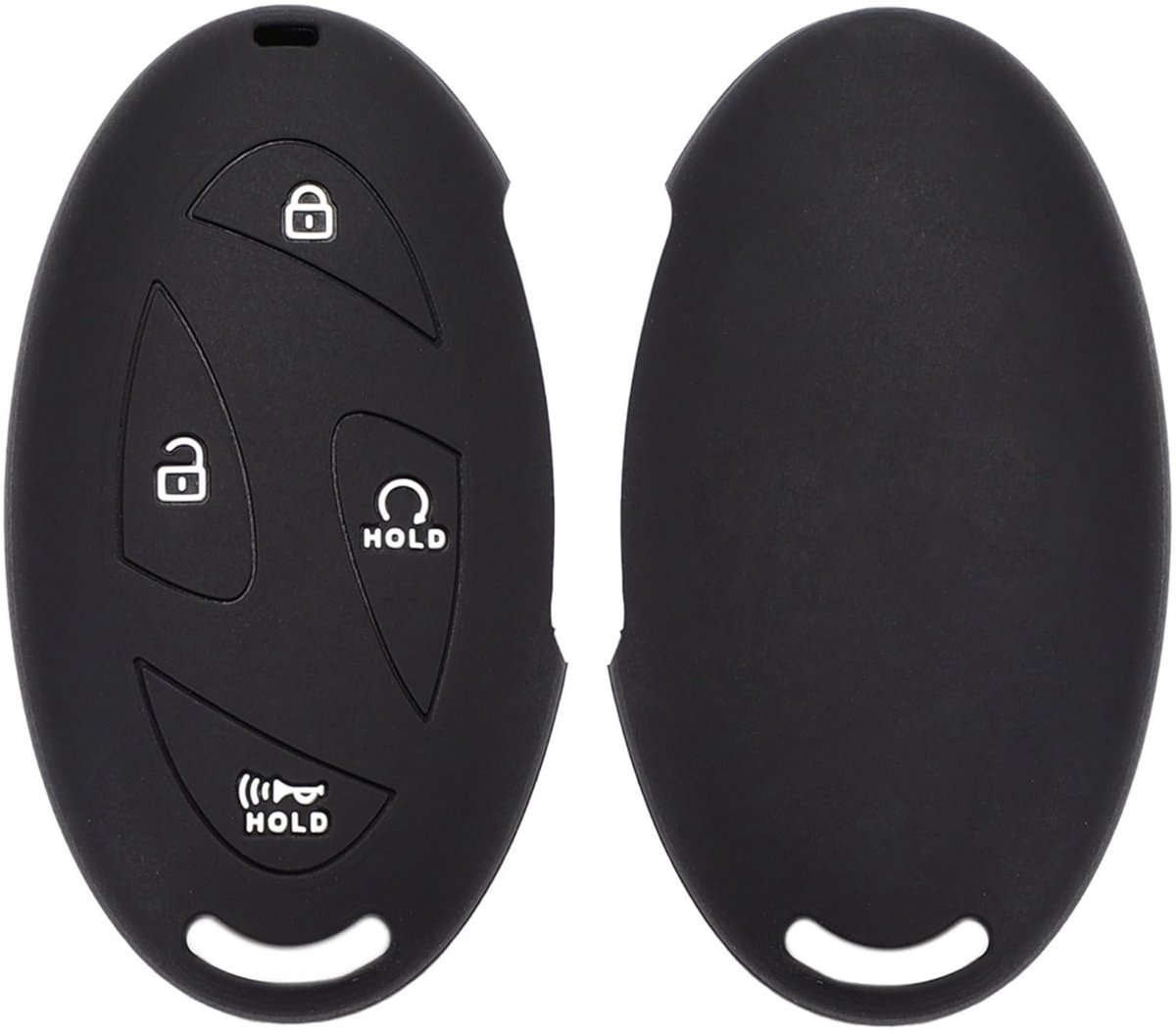 Store_7 - siliconen autosleutelhoes - sleutelaccessoires - zwart - bescherming - 6 - 5/7 knoppen - geschikt voor Grandeur GN7 en Kona Ev