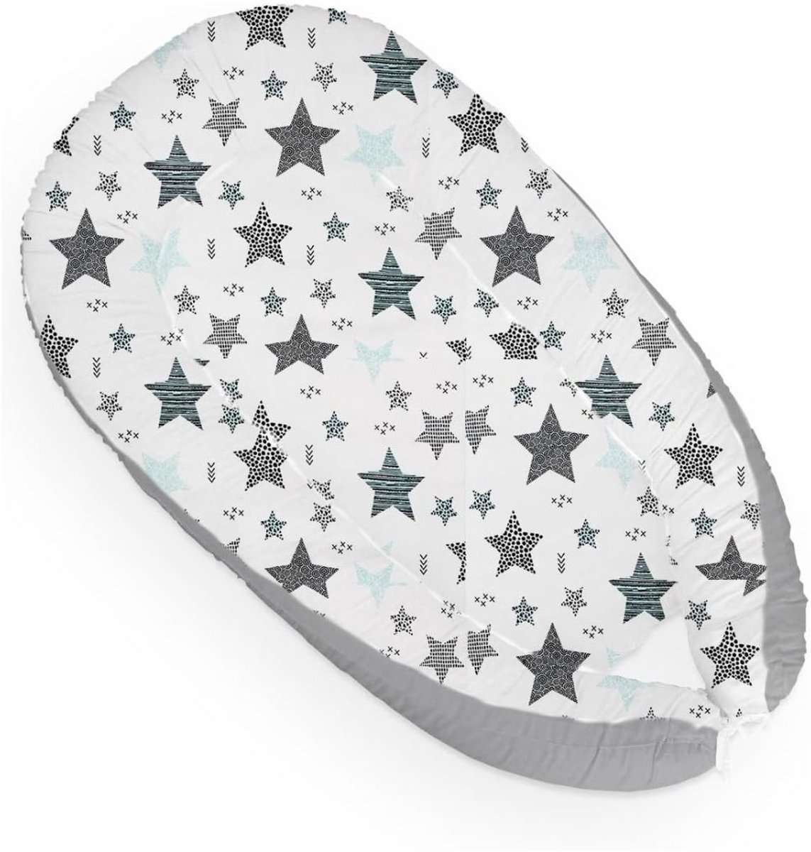 TopChoice® Babynestje - Baby Nest Bed - Reisbed - 100% Katoen - Grijs