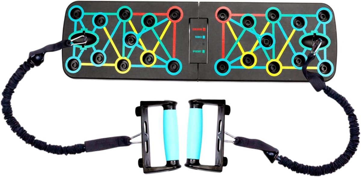 Push-up Board - Kracht Trainer - Bovenlichaam Trainen - Opvouwbaar Ontwerp - 81 x 50 cm - Meerkleurig