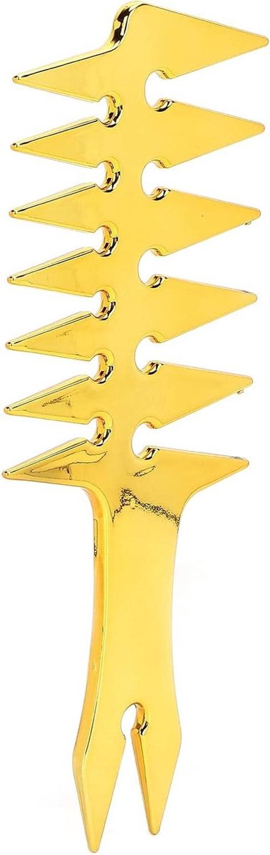 Brede tandenkam - Dubbelzijdige kam - Haarstyling creëren - Lichtgewicht draagbaar ontwerp - 20 x 8 cm - Goud