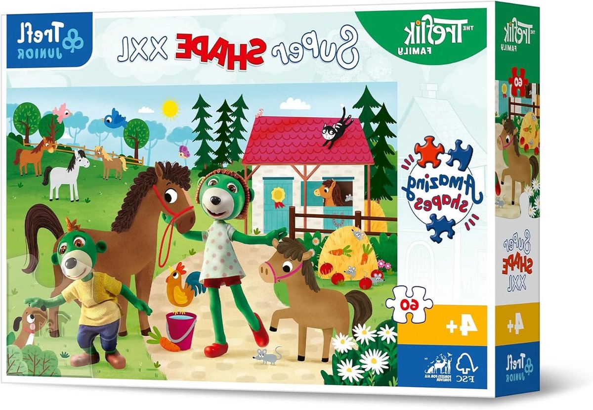 Kinderpuzzel - XXL Puzzel - Creatief Spel - Grote Vormstukken - 58x40 cm - Multicolor