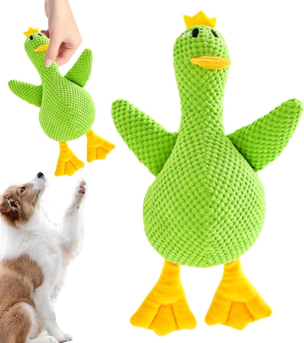 Eenden hondenspeelgoed - Knuffeldier puppy - Interactief spelen - Wasbaar en vormvast - 30 x 30 x 5 cm - A