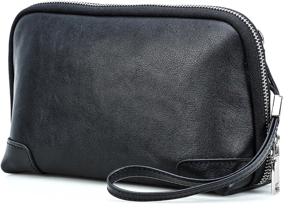 Lederen Kabel Organizer voor Tech Accessoires, Reis Etui voor Elektronica, Zwart, Bag Organizer voor Kabels en Opladers