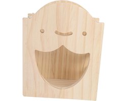 Hooivoederbak Konijn - Hooi Dispenser - Dieren Voeden - Veilig Kauwmateriaal - 17x14x9.5 cm - Beige