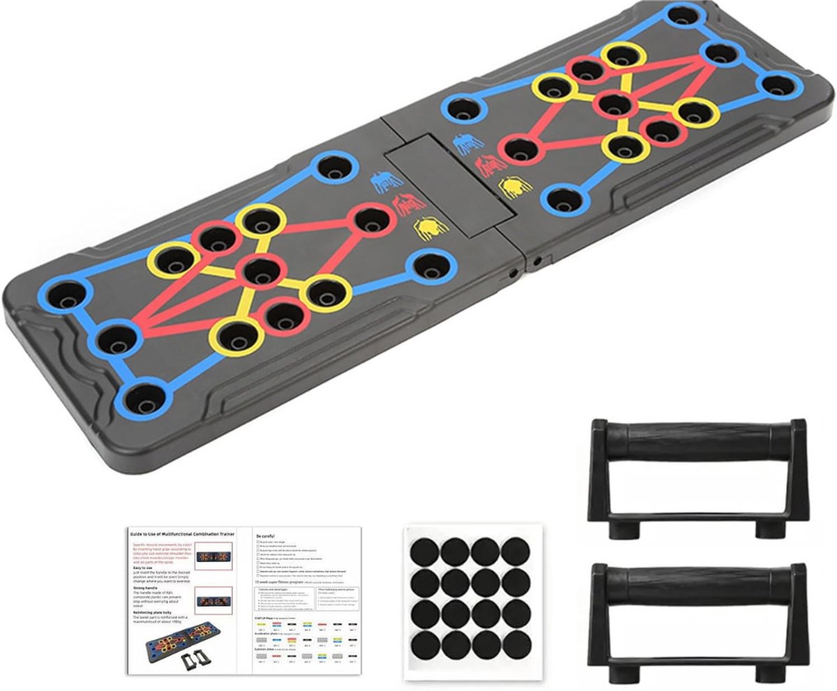 YOR® Push-upbord - Parallettes - Push-upbord - Zwart - 35cm x 22cm x 6cm