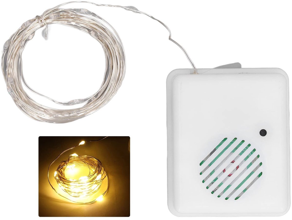 ONF3 - Muzikale Kerst Garland Lichten - Batterij Aangedreven Decoratieve String Lights - Voor Buiten - Feestelijke verlichting - Sfeervolle deco...