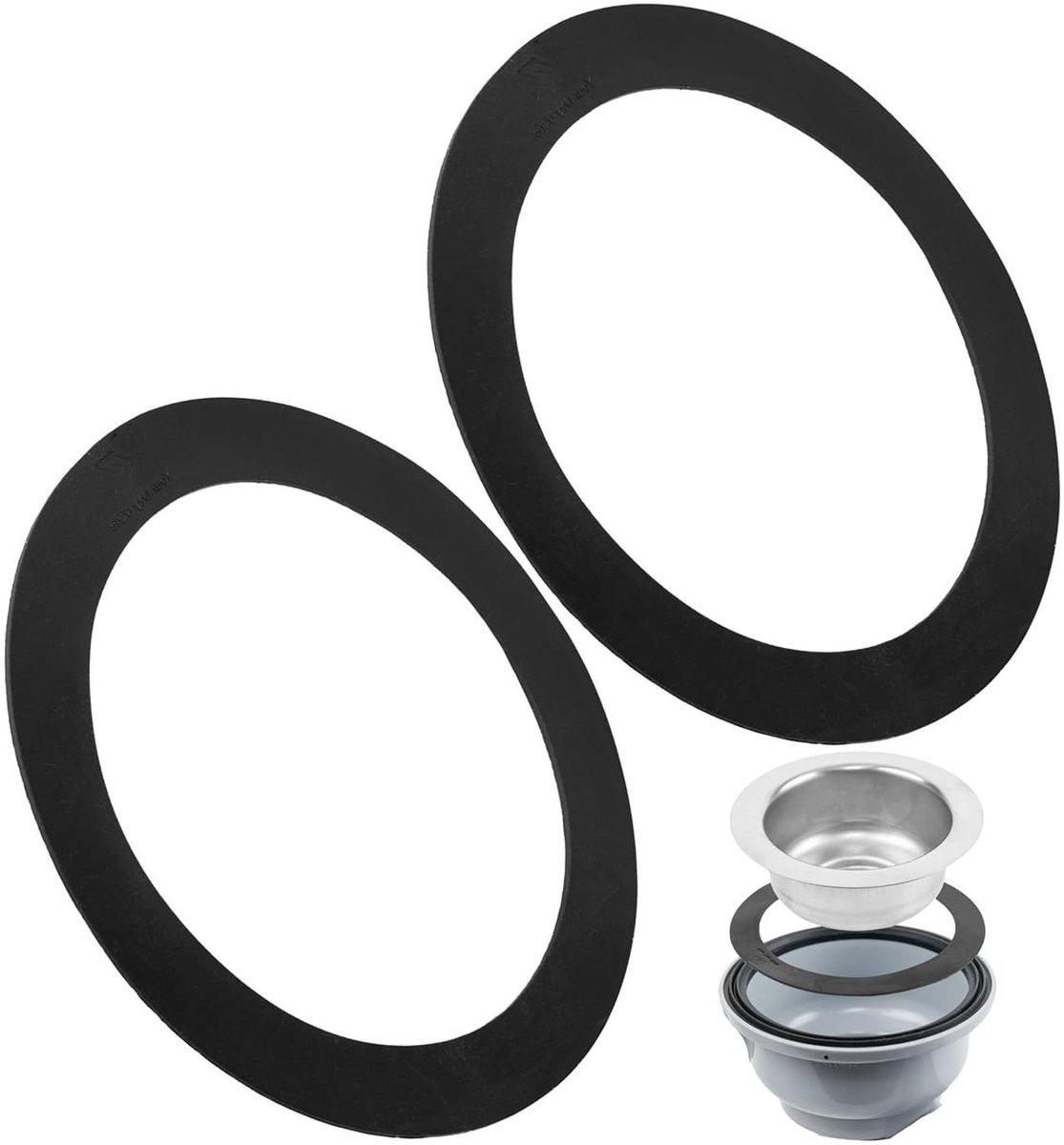 Platte Afdichting Zeefkorf - Afdichtring Keuken - Lekkage Stoppen - Corrosiebestendig Rubber - Ø 113 x 86 x 1 mm